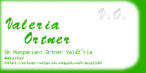 valeria ortner business card